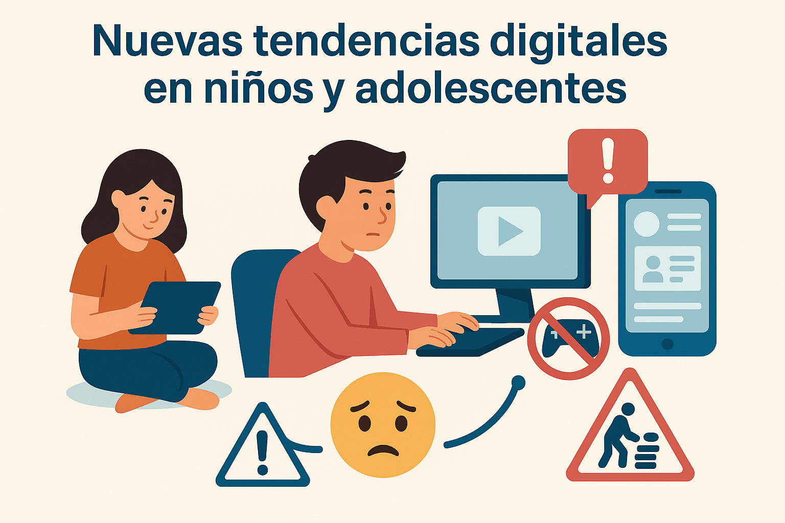 Uso de dispositivos digitales en la niñez y las adicciones